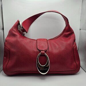 BVLGARI Catherine Shoulder Bag – Country Calf Red, Rare Collector Piece